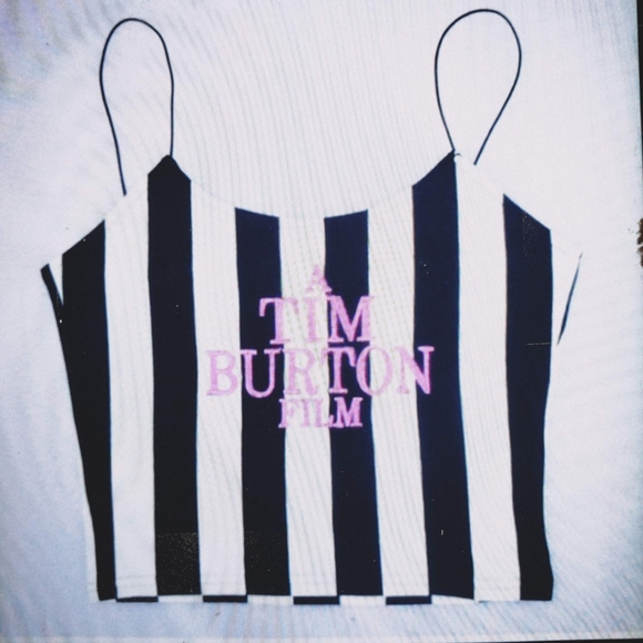 TIM BURTON SEXY EMBROIDERED BACKLESS TOP - Picture 5 of 6